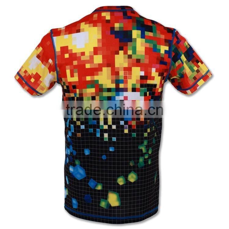 2015 High Quality Outdoor Sports running Fitness Excercise soccer mens short sleeve compression shirt