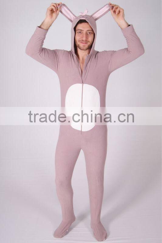 New Adult Fleece Pajamas Unisex Sleepsuit Footed Pyjamas Onesie