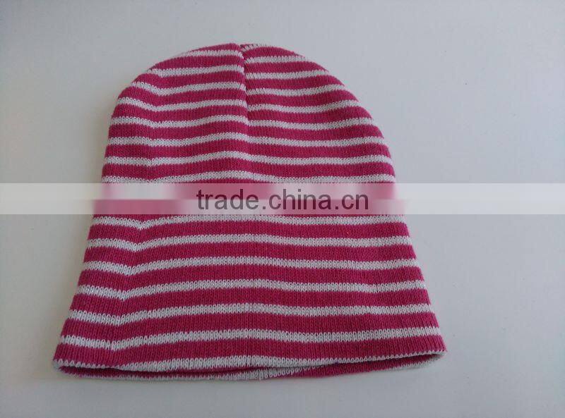 Fashion stripe beanie hat