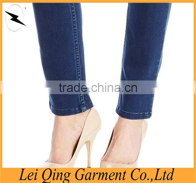 Simple style washing solid color women's skinny jeans apparel