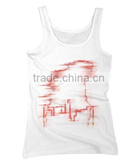 Alibaba china wholesale custom printing 100 cotton sublimation tank top women