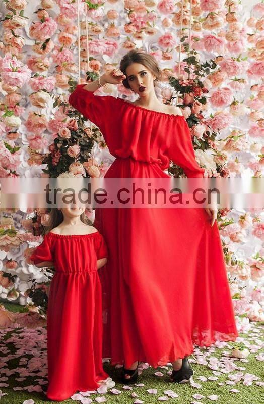Matching Mother And Me Dresses Family Look Mother And Daughter Dresses Chiffon Maxi Dresses