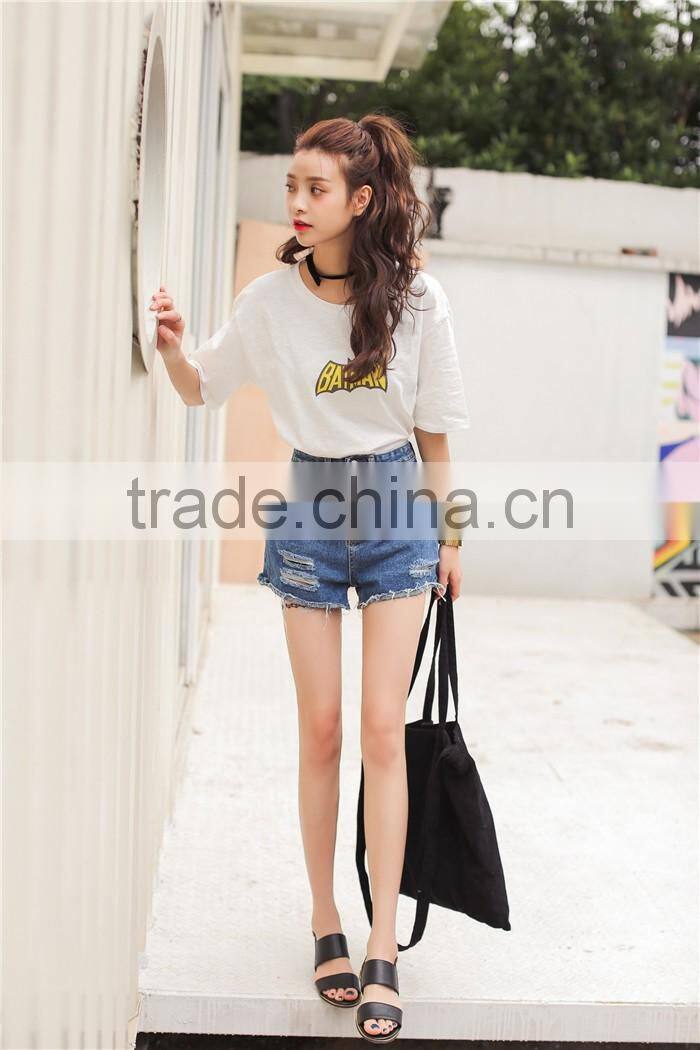 2016 summer new design ladies fashion jeans shorts