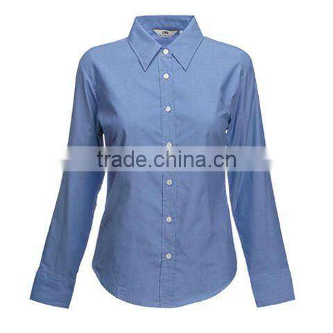 lady fit long sleeve oxford shirt