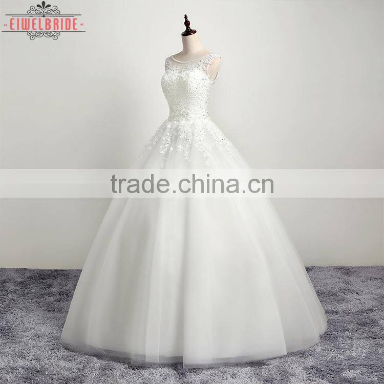 OEM Long Floor-length wWhite Wedding Dress Bridal Gown