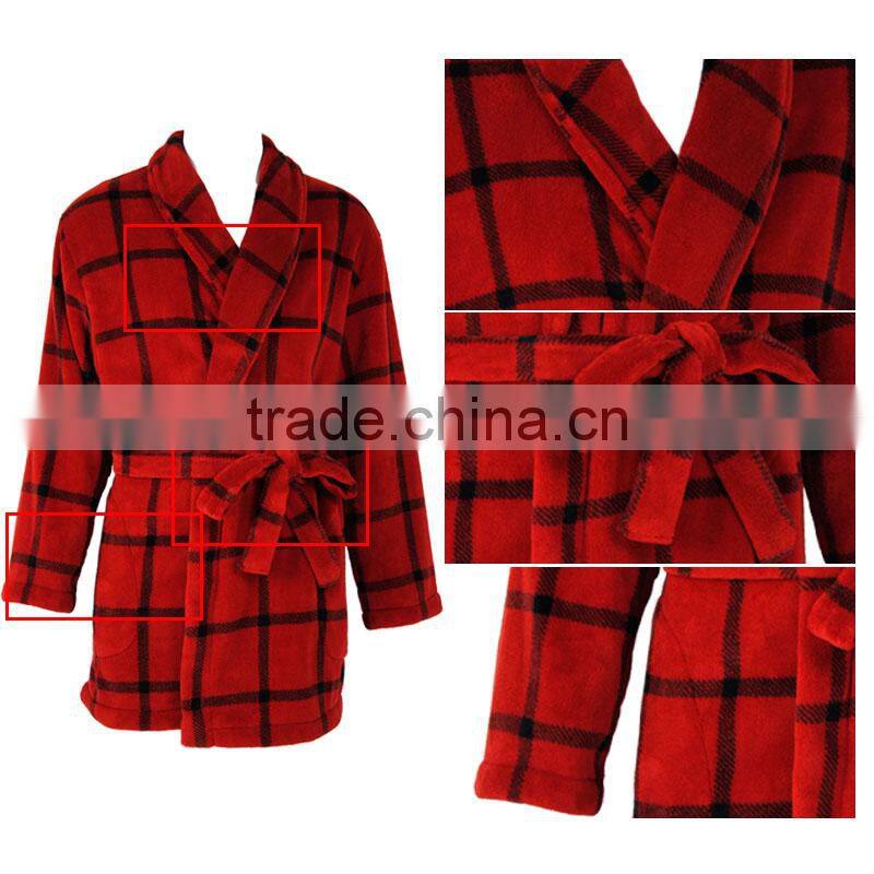 new design 100% polyester ladies winter nightwear merino wool bathrobe woolen