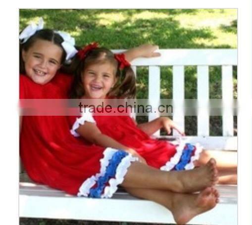 baby girls dresses Girls 4th of July dress Wholesale Baby Girls Summer Stripe Boutique July 4th Lastst Dress Cotton Pettidresses