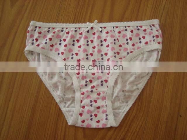 100%COTTON allover print girls shorts briefs
