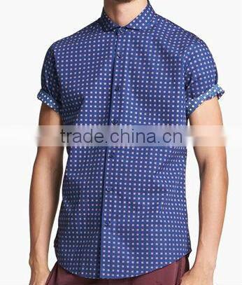 fashion printing cool cotton slim-fit shirts