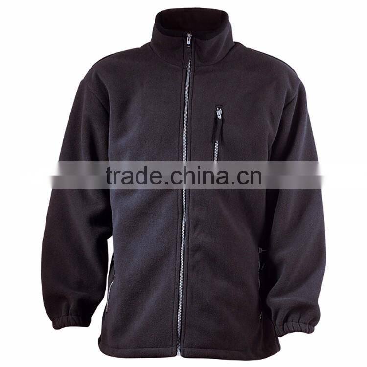 high quality wholesale men polar fleece jacket casual outdoor garment with zipper