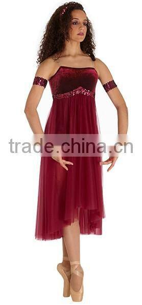 Hot for sale! Romantic woman velvet soft long ballet costumes performance ballet dress