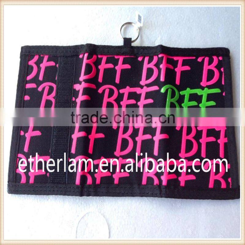 Custom cartoon design personalized kids wallet XWL0005-1