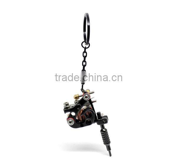 Best Sale Gunmetal Mini Tattoo Machine Key Chains & Key Ring