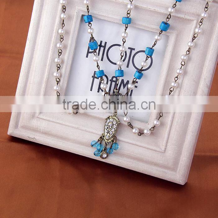 Two Row Wave Tassel Chain Crystal Charm Women Head Hair Headband Headpiece Hot