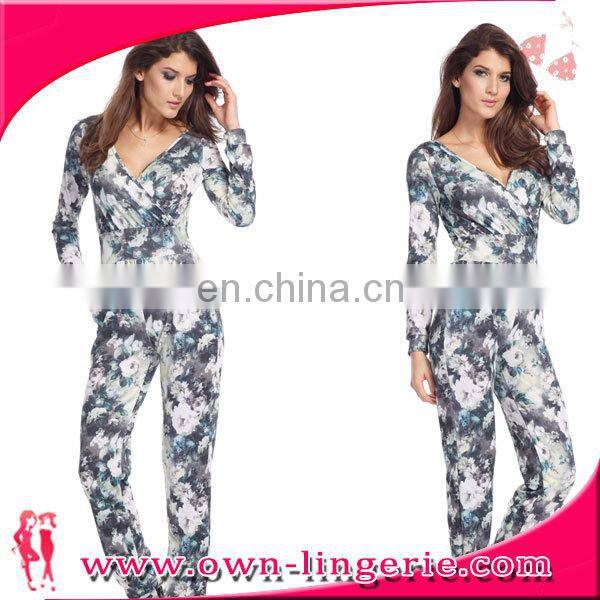 Sexy Rompers light blue Women sexy deep V-neck jumpsuits newest style jumpsuit