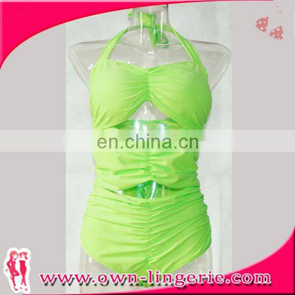 2015 New hot spandex big size swimwear bikini for fat woman
