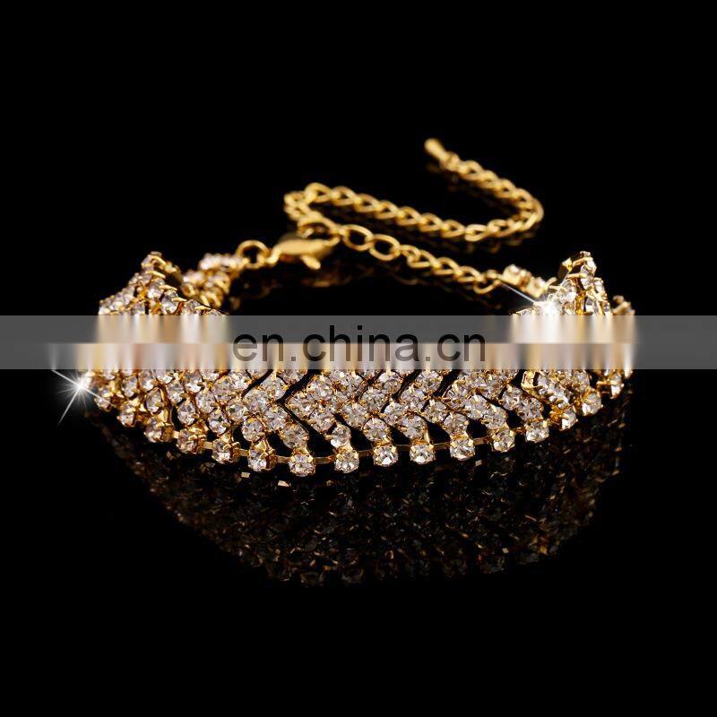 Simple Elegant Roman Party Zircon Female Diamond Crystal Bracelet