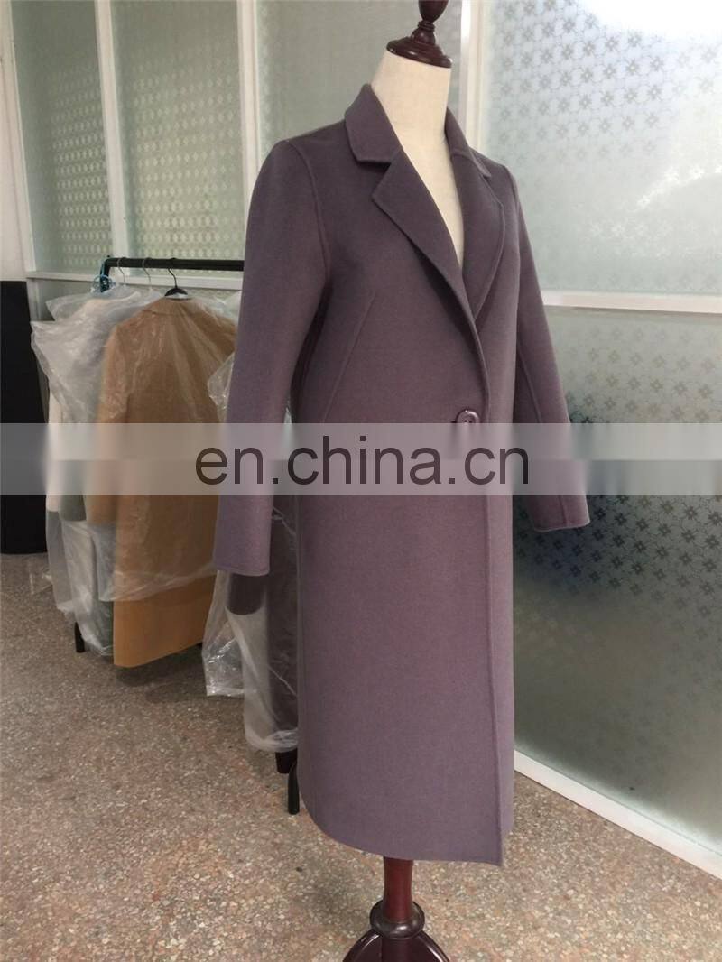 Fashion European Women's Coat 100% Wool Comfortable Cashmere Wool Coat
