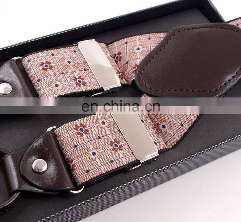 Hot sale 3.5cm adult men's printed suspenders