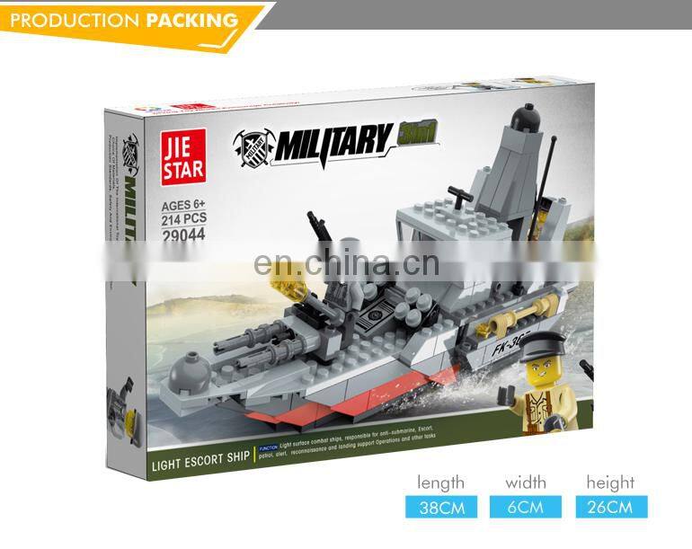 214PCS diy military toys plastic outdoor building blocks