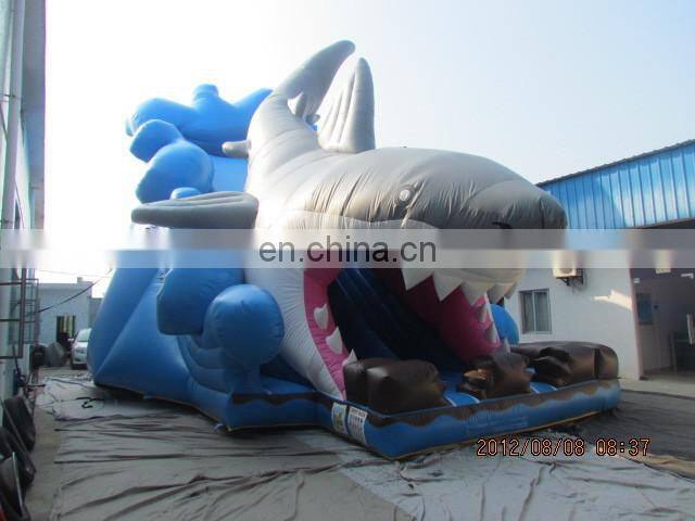 Giant inflatable water slide blue inflatable water slide for kids and adults