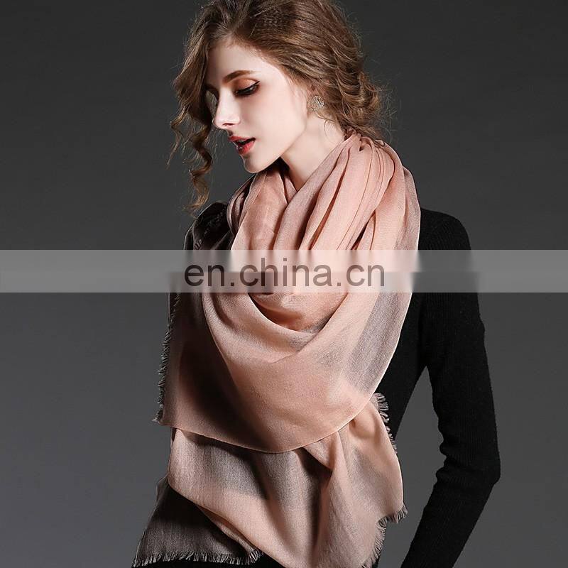 Soild color wool scarf for women in winter red