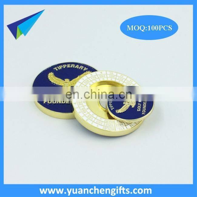 Best gifts 40mm coin for golf with custom full color logo