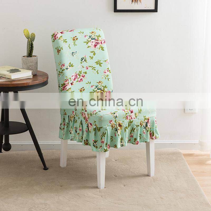 2019 China Living room Hotel wedding chair cover spandex chair cover pastoralism Hotel Party Chair Cover