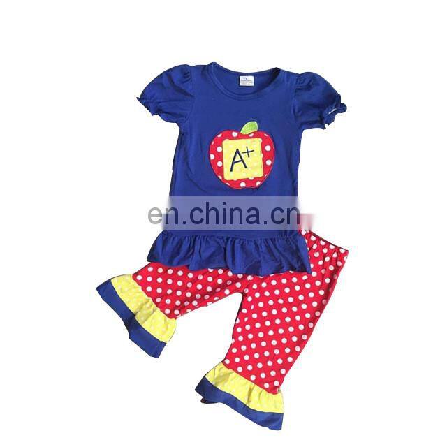 Rustic top baby and kids clothes ruffle bulk wholesale kids clothing