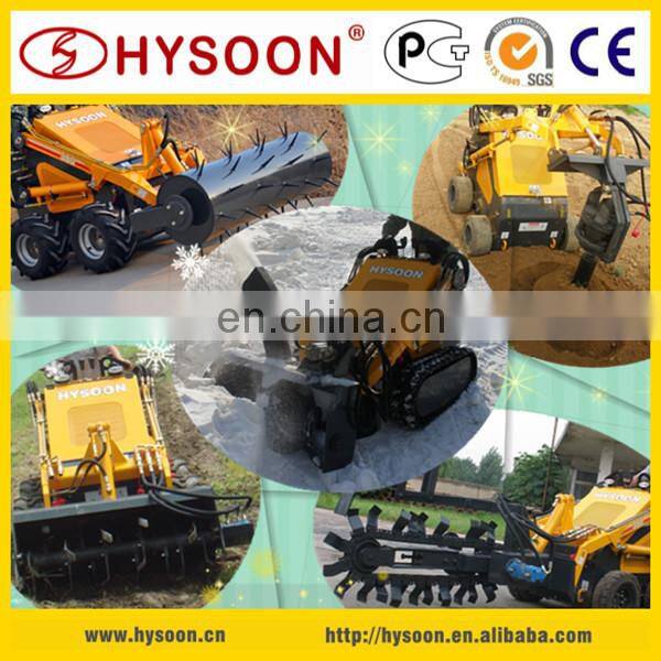 low price Hysoon mini skid steer loader with grapple