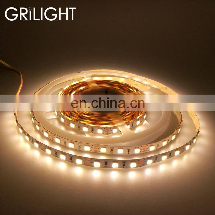 SMD5630 5050 2835 two colors dimmable cct bicolor led strip light