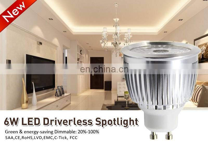 High quality silver GU10 led recessed spotlight