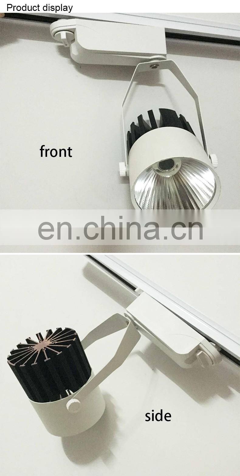 30w led shop light flexible adjustable rotating track rail light for exhibition hall