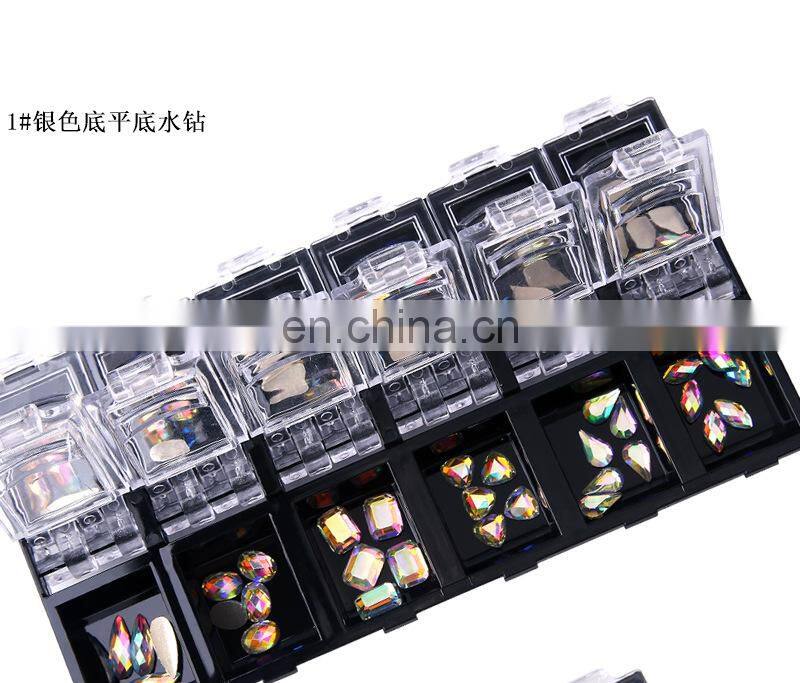 AB Colors Nail Art Rhinestone Shape Flat Bottom 3D Nail Decoration Accessories For Nails Design