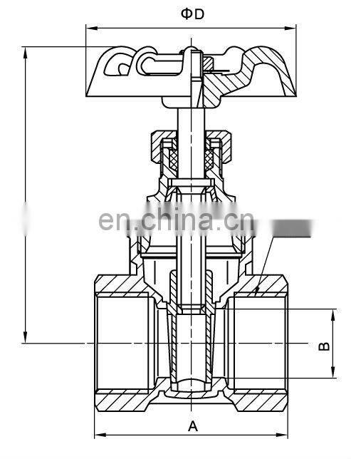 JKlong  High Quality Lead Free Brass Gate Valve PN16 Full Port Gate Valve Operated Parallel Thread Gate Valve