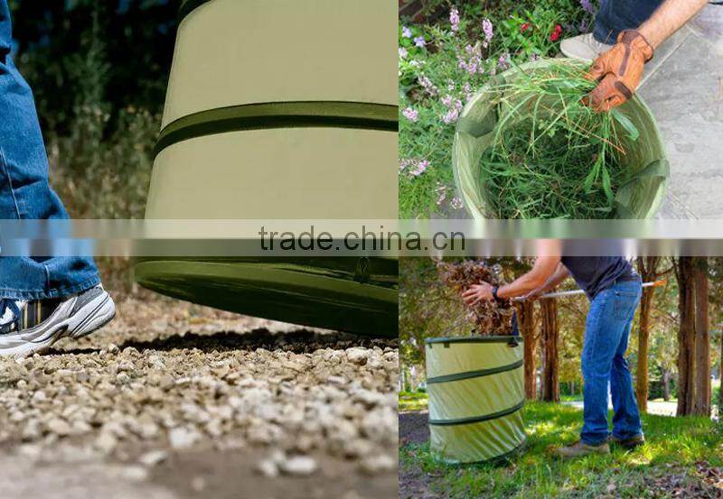 (543) Cheap Oxford Promotional Standable Yard Bag Holder Collapsible Garden Bag