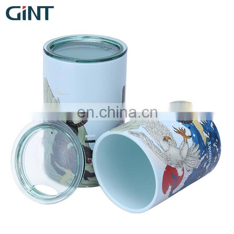 customzied 10oz customized stainless steel coffee tumbler vacuum Insulated tea mug with li