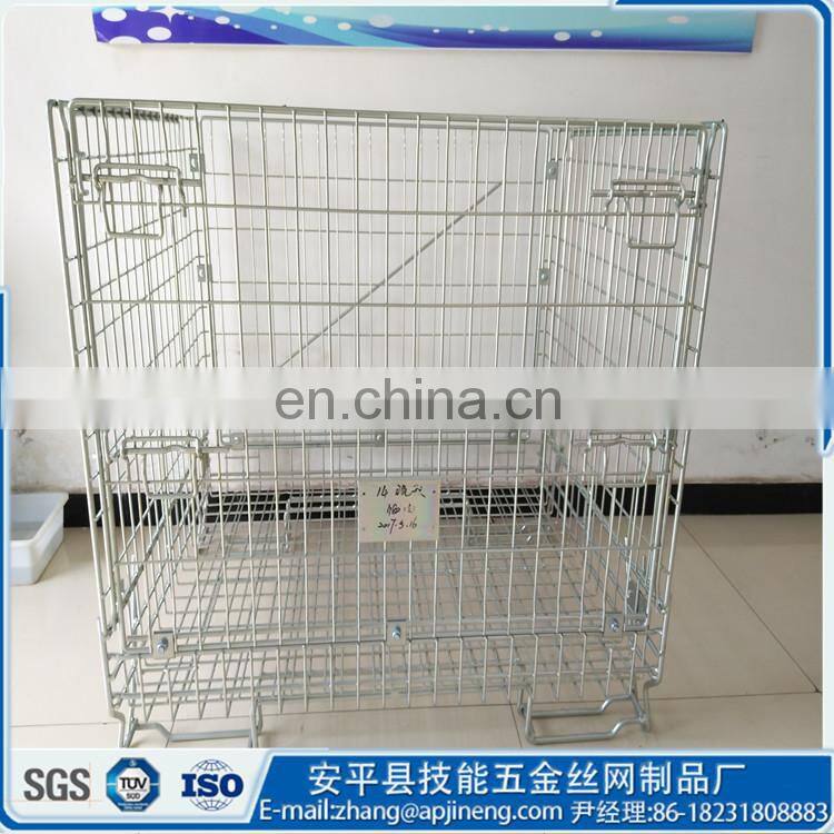 metal Turnover box ,stackable wire mesh container,metal wire mesh stacking basket