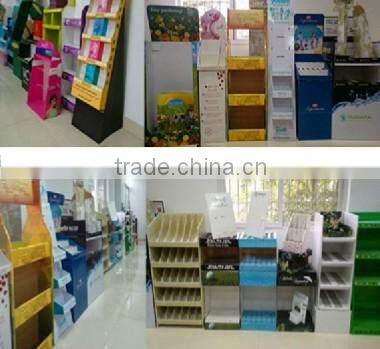 Recyclable raw material hot sale cardboard fishing rod display rack