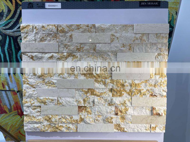 Natural Mosaic Stone 3D Style Brick Tiles Floor Wall Decoration Cultured Stone Mosaic Natural Stone Mosaic