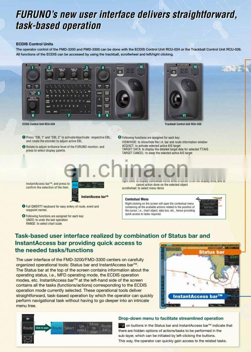 Marine electronics maritime navigation communication FMD-3200 FMD-3300 ENC electronic chart display and information system ECDIS