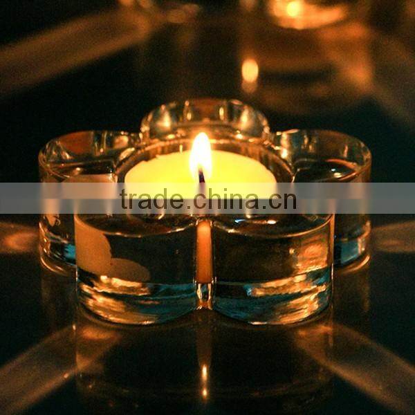 Hand made glass mug shaped silver candle holder
