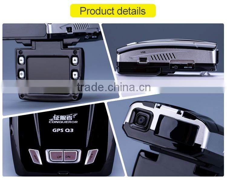 1080P FHD radar detector with carcam hd car dvr