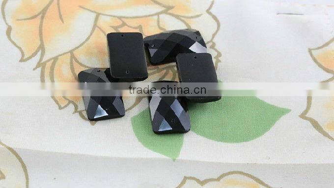 water drip solid black sewing resin stone button