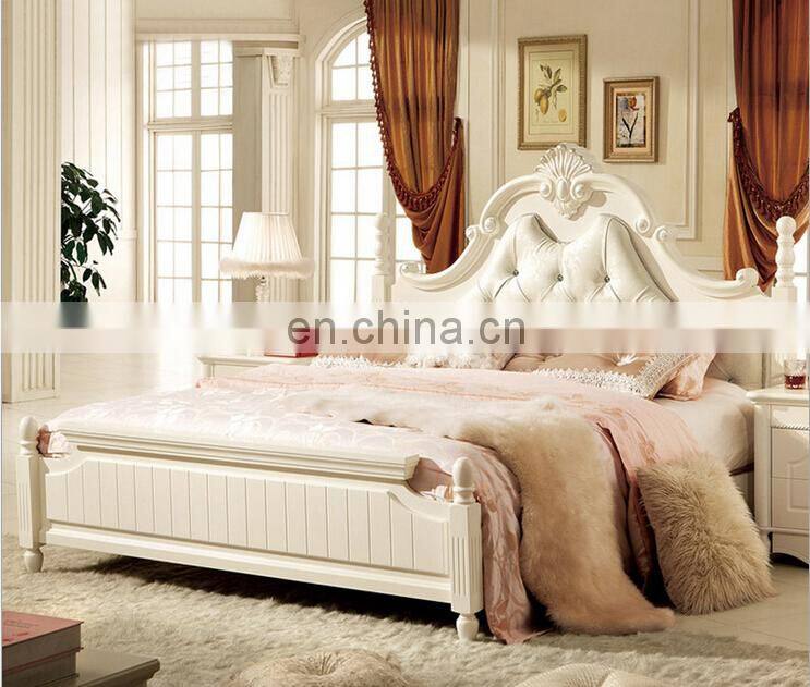 2021 European princess Solid wood classic sofa bed carved double beds design