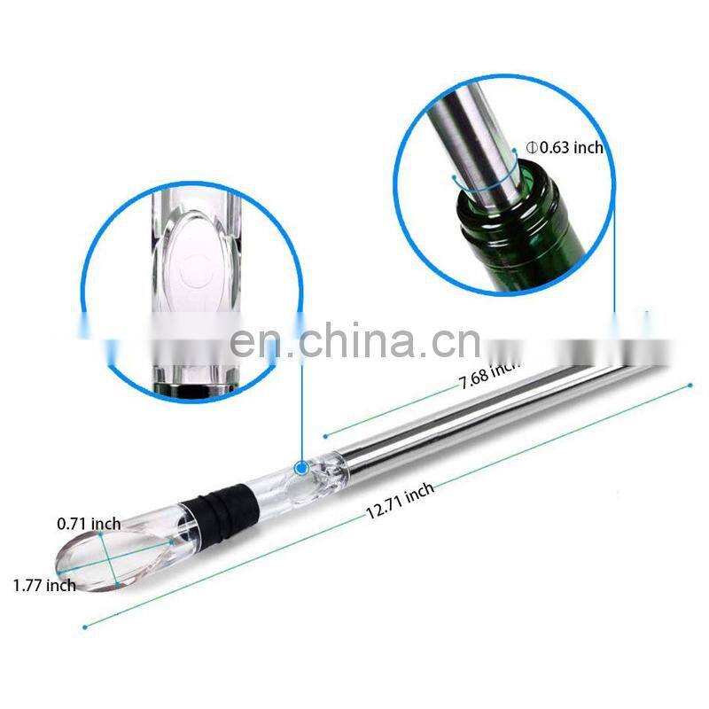 Reusable Wine Bottle Chiller Stick with Aerator