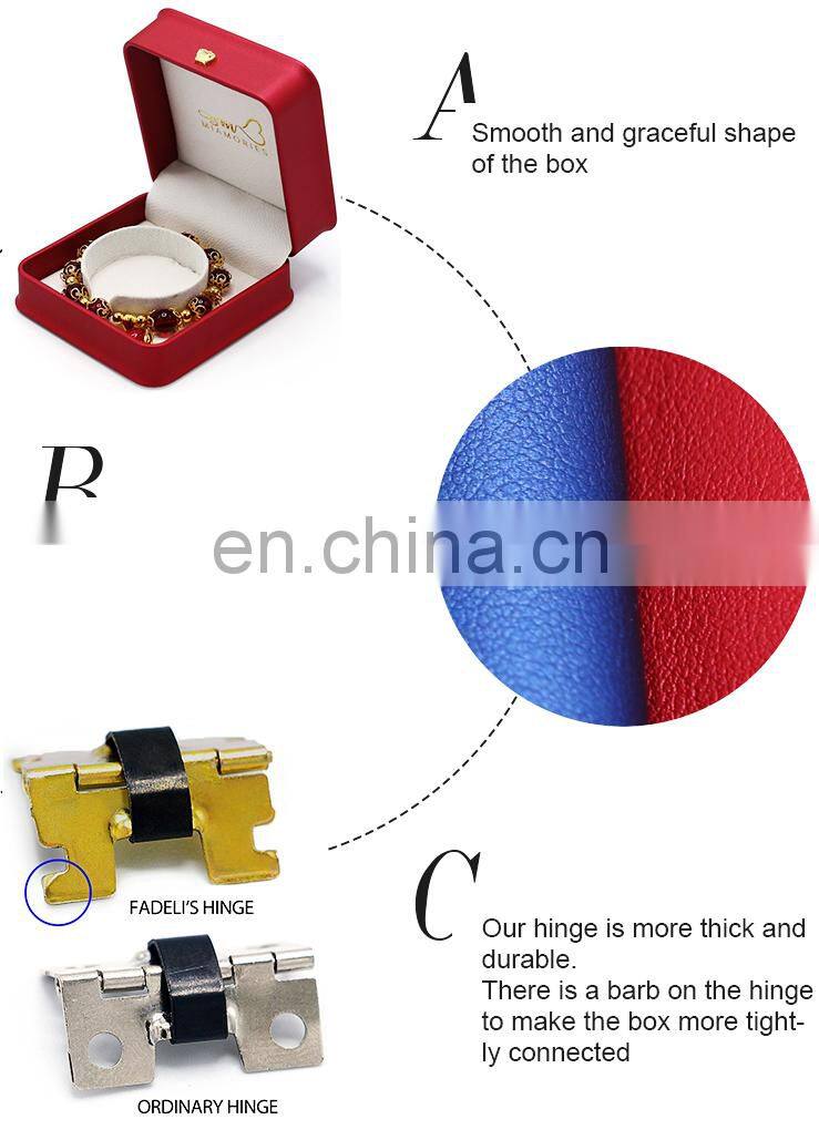 Wholesale High Quality Velvet Inside Pu Leather Jewelry Box Luxury Bangle Box
