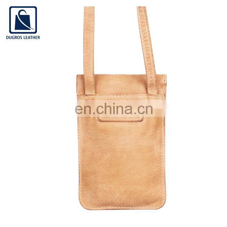 2022 New Arrival Unique Design Anthracite Fitting Swiss Cotton Lining Genuine Leather Phone Bag for Women