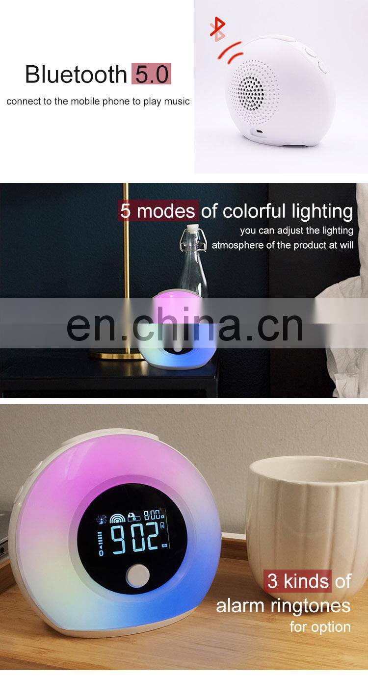 2019 Trends LED Multi-fuctional Wake-up Sunrise Night Light Alarm Clock