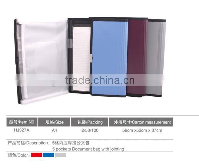 5 pockets document bag/file bag with jointing